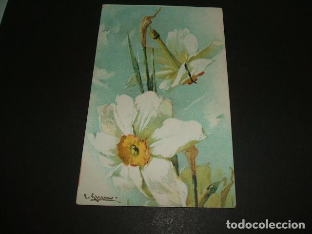 Postales: FLORES POSTAL ILUSTRADA - Foto 1