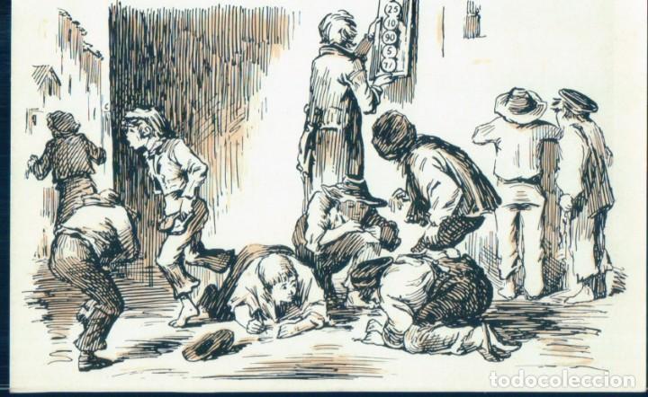 Cartes Postales: POSTAL EXPOSICION DE LOS RESULTADOS DE UNA EXTRACCION DE LA LOTERIA PRIMITIVA - DIBUJO ORTEGO