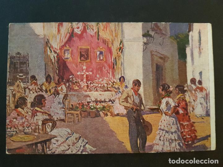 Postales: BERTUCHI ILUSTRADOR POSTAL LA CRUZ DE MAYO - Foto 1
