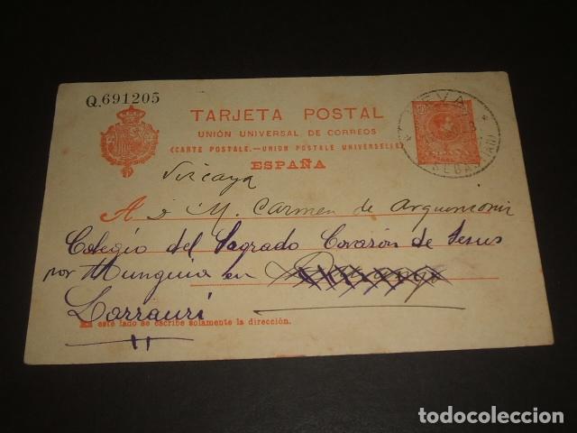 Postales: TARJETA POSTAL ESPA&Ntilde;A 1913 CIRCULADSA DE DEVA A DURANGO - Foto 1