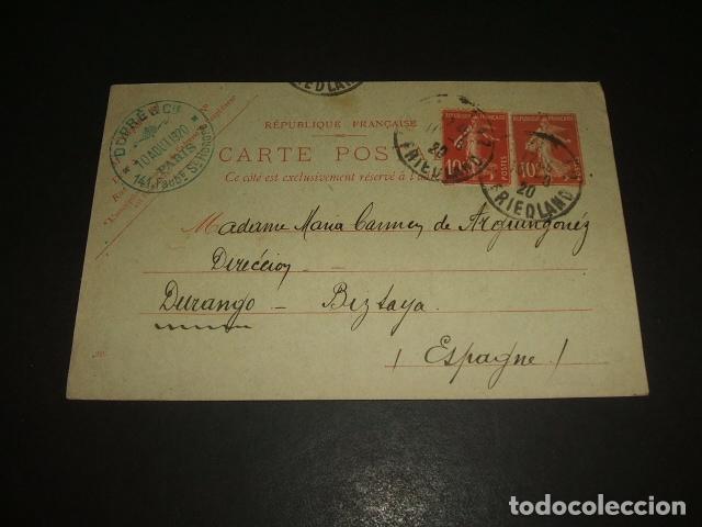 Postales: TARJETA POSTAL FRANCIA 1920 - Foto 1