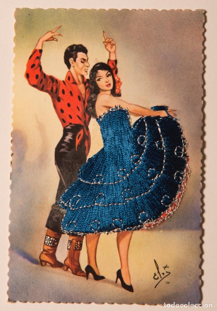 Postales: postal bordada vintage - Foto 1