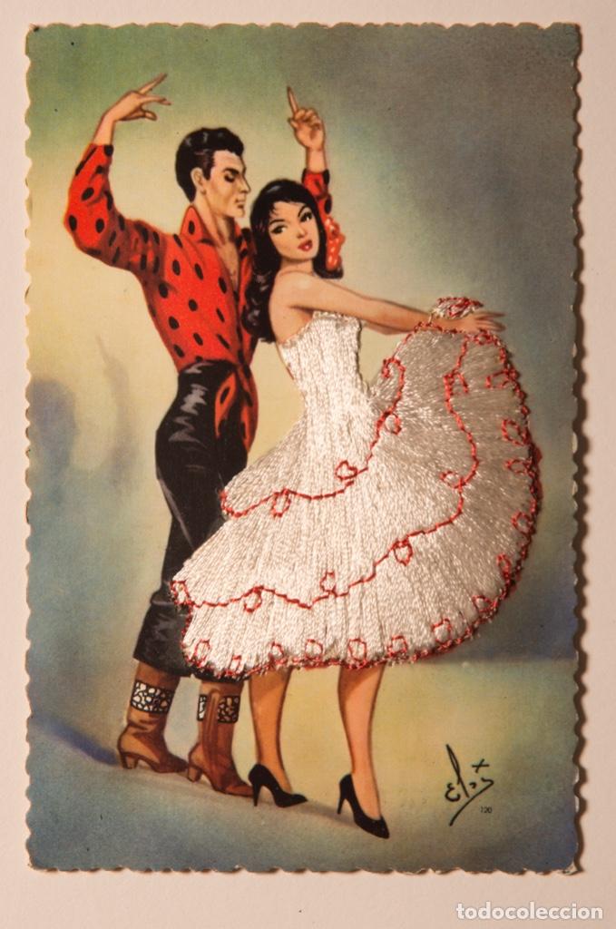 Postales: postal bordada vintage - Foto 1