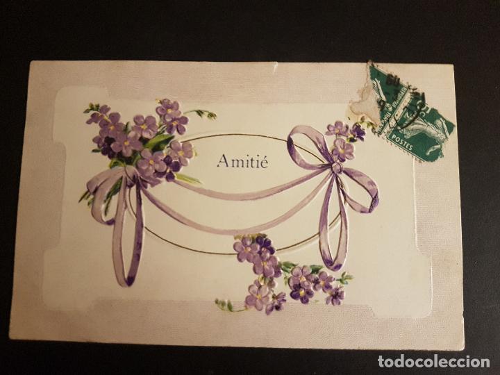 Postales: POSTAL EN RELIEVE FLORES - Foto 1