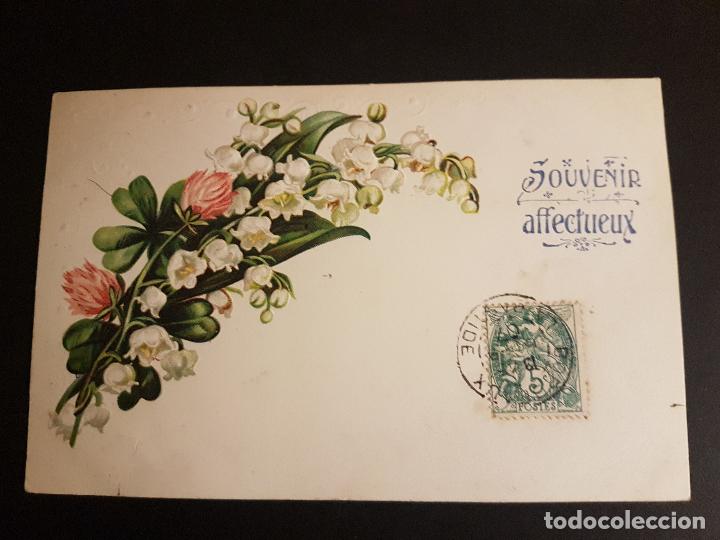 Postales: POSTAL EN RELIEVE FLORES - Foto 1