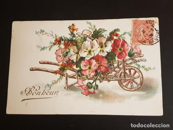Postales: POSTAL EN RELIEVE FLORES - Foto 1