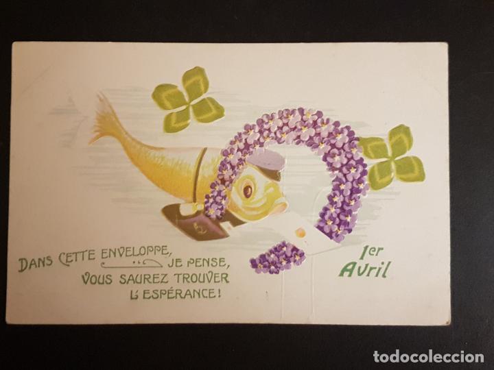 Postales: POSTAL EN RELIEVE PEZ - Foto 1