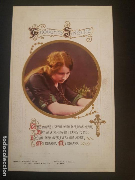 Postales: POSTAL EN RELIEVE MUJER - Foto 1