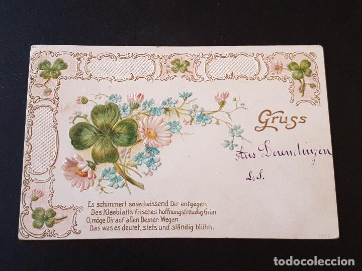 Postales: POSTAL RELIEVE FLORES - Foto 1