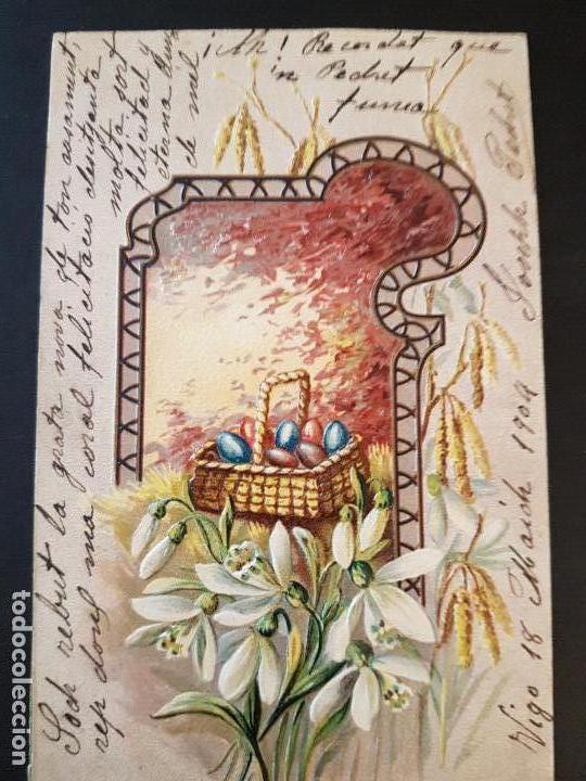 Postales: POSTAL RELIEVE FLORES - Foto 1