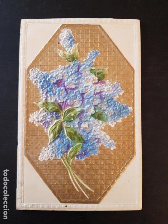 Postales: POSTAL RELIEVE FLORES - Foto 1