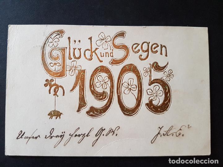 Postales: POSTAL 1905 EN RELIEVE - Foto 1