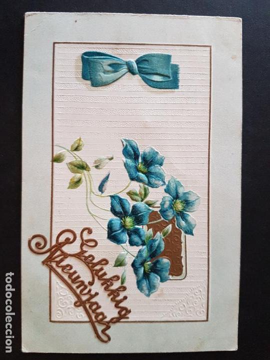 Postales: POSTAL EN RELIEVE FLORES - Foto 1