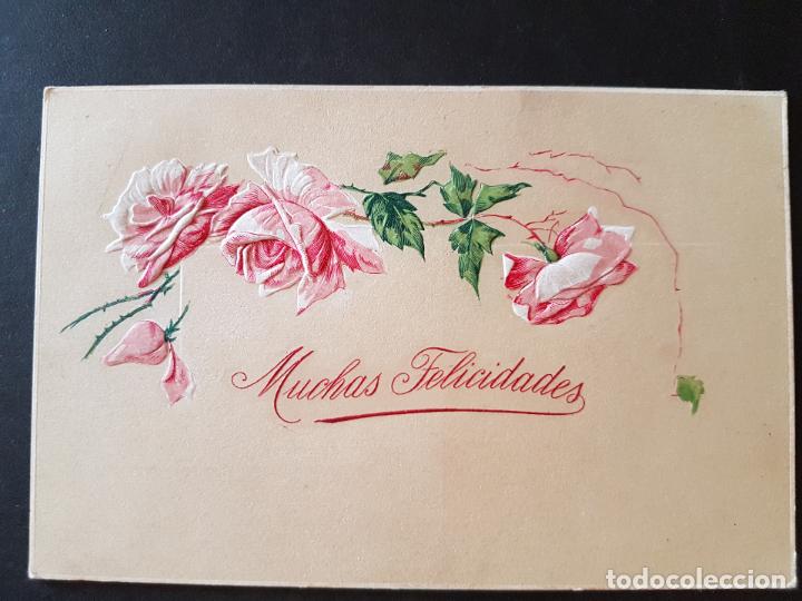 Postales: POSTAL EN RELIEVE FLORES - Foto 1