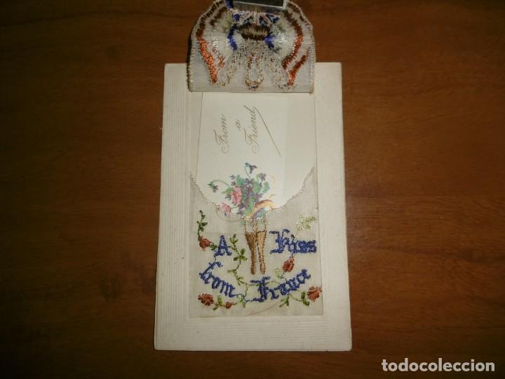 Postales: LOTE DE 4 POSTALES BORDADAS - Foto 2