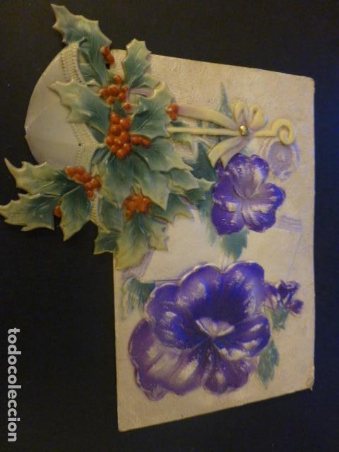 Postales: FLORES POSTAL DESPLEGABLE - Foto 2