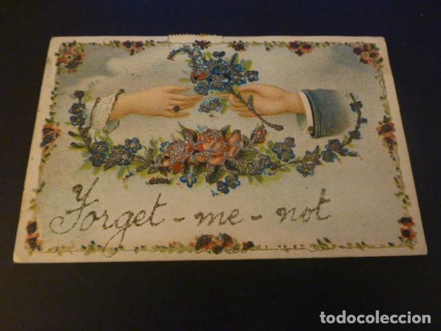 Postales: MANO CON FLORES POSTAL - Foto 1
