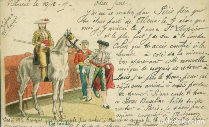 Postales: TOROS. DE TANDA. CIRCULADA EN 1905. - Foto 1