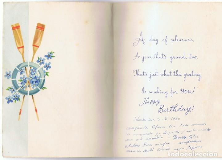 Postales: TARJETA DE CUMPLEA&Ntilde;OS INGLESA - Foto 2