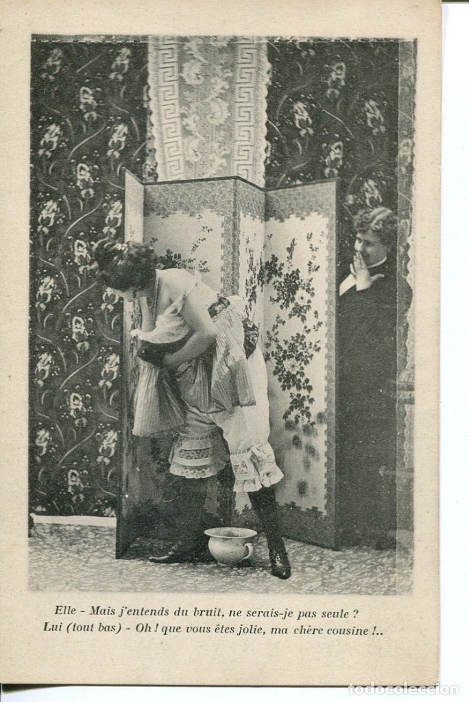 Postales: JOVEN ESPIANDO A SU PRIMA. - Foto 1