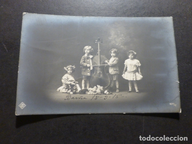 Postales: NI&Ntilde;OS CON VIOLON POSTAL - Foto 1