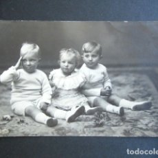 Postales: POSTAL FOTOGRÁFICA FAMILIA REAL ESPAÑOLA. INFANTES. MONARQUÍA ALFONSO XIII. . Lote 178445227