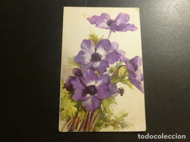 Postales: FLORES POSTAL ILUSTRADA - Foto 1