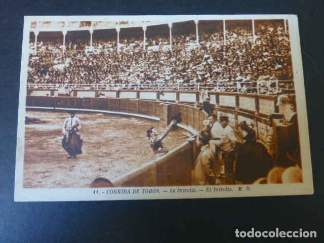 Postales: CORRIDA DE TOROS EL BRINDIS POSTAL TAURINA - Foto 1