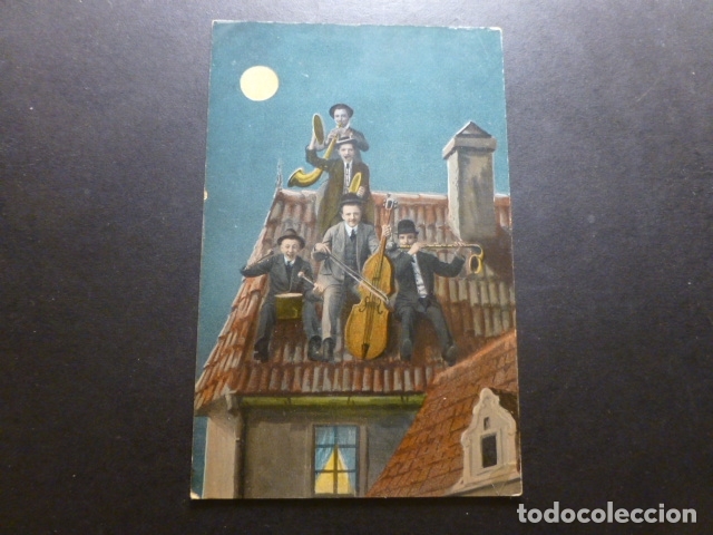 Postales: MUSICOS EN TEJADO POSTAL - Foto 1