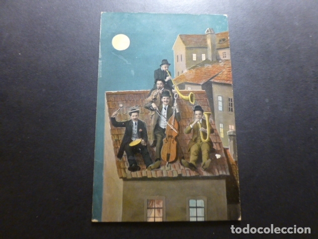 Postales: MUSICOS EN TEJADO POSTAL - Foto 1