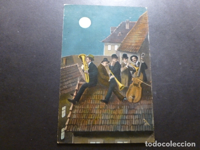 Postales: MUSICOS EN TEJADO POSTAL - Foto 1
