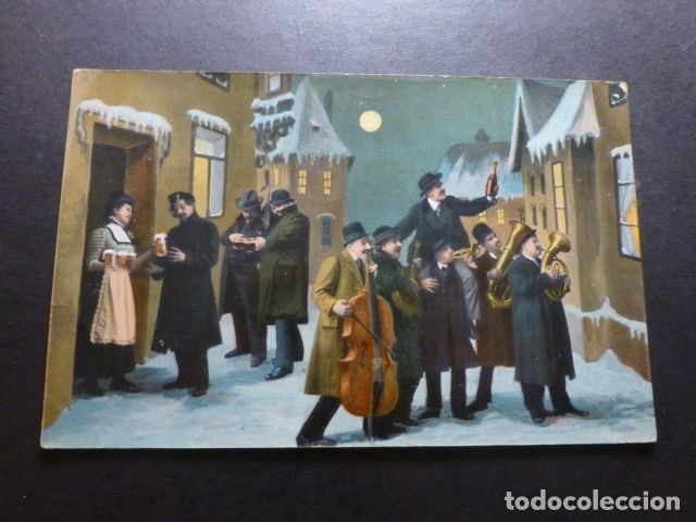 Postales: MUSICOS EN INVIERNO POSTAL - Foto 1