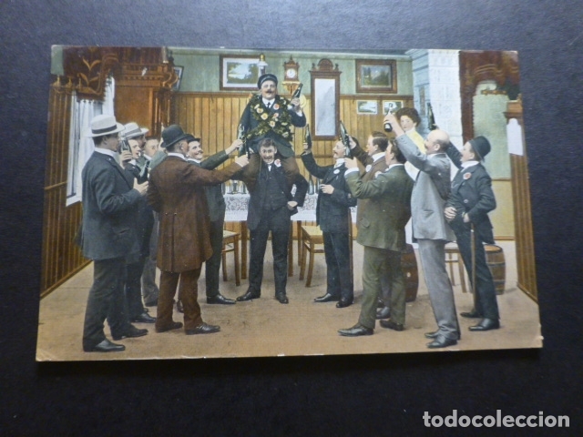 Postales: HOMBRES BRINDANDO POSTAL - Foto 1