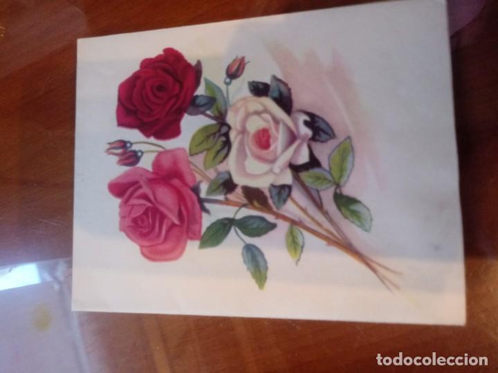 Postales: Postal de flores con tridimensional interior - Foto 2