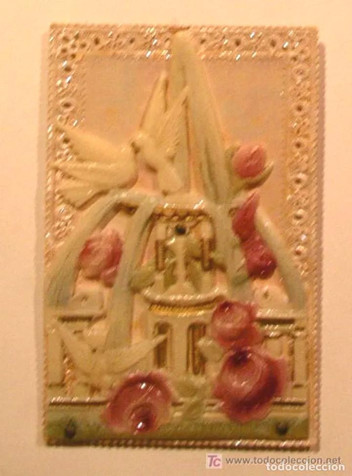 Postales: Postal troquelada celuloide, circulada a&ntilde;o 1924 - Foto 1