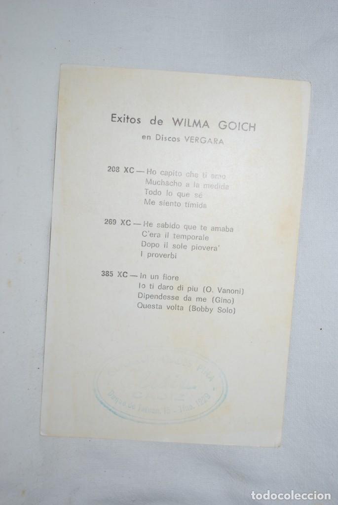 Postales: CANTANTE WILMA GOICH - Foto 2