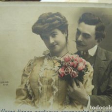 Postales: - PRECIOSA POSTAL ROMÁNTICA - AÑOS 1900 - CIRCULADA SIN SELLO - DOBLEZ EN UNA ESQUINA