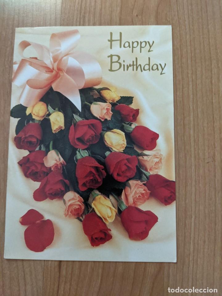 Postales: POSTAL CUMPLEA&Ntilde;OS DOBLE (MANUSCRITA) - Foto 1