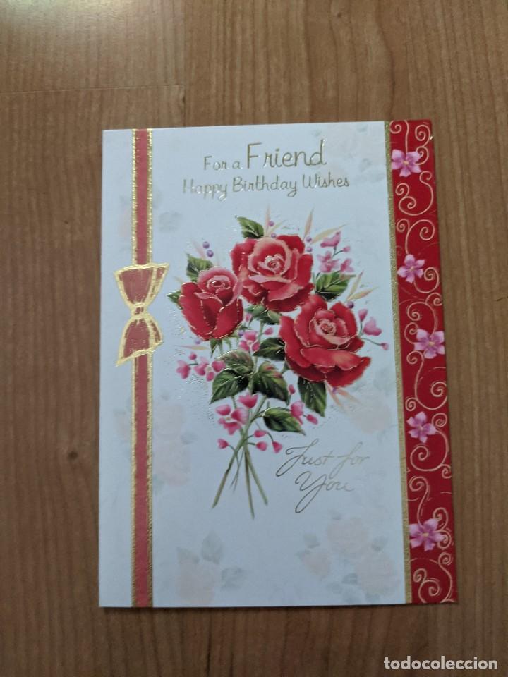 Postales: POSTAL CUMPLEA&Ntilde;OS DOBLE (MANUSCRITA) - Foto 1