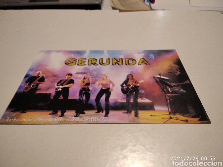 Postales: Tarjeta gerunda Grupo musical