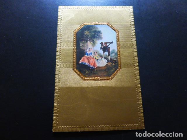 Postales: ESCENA ELEGANTE POSTAL EN RELIEVE - Foto 1