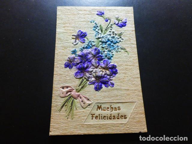 Postales: RAMO DE VIOLETAS POSTAL TROQUELADA - Foto 1