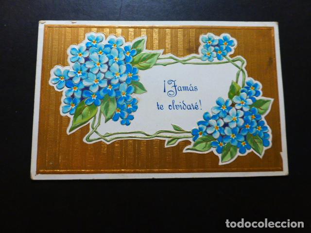 Postales: FLORES EN RELIEVE POSTAL - Foto 1