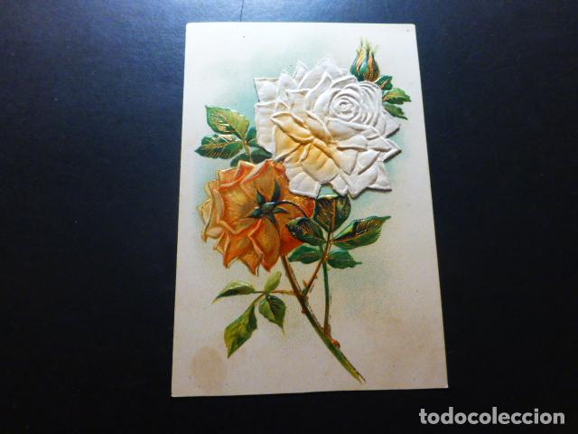 Postales: FLORES EN RELIEVE POSTAL - Foto 1