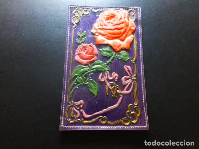 Postales: FLORES EN RELIEVE POSTAL - Foto 1
