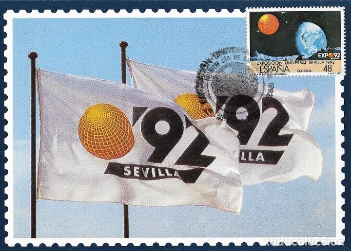 Postales: SEVILLA 92 con sello - Foto 1