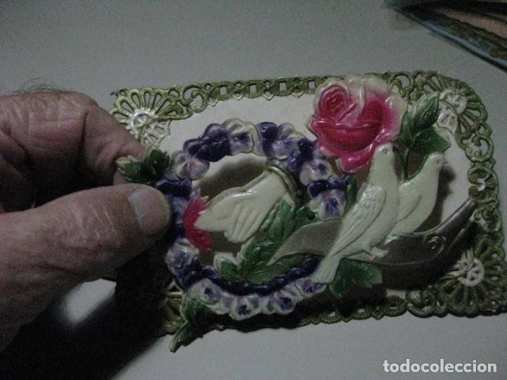 Postales: POSTAL TROQUELADA CELULOIDE Y CARTON  GRAN RELIEVE - Foto 3