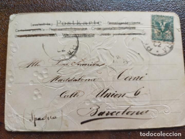 Postales: Postal en relieve. Circulada y sellada - Foto 2