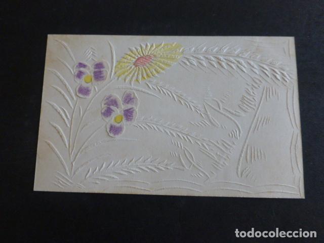 Postales: FLORES EN RELIEVE POSTAL - Foto 1