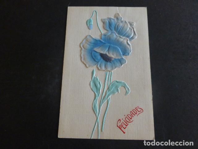 Postales: FLORES EN RELIEVE POSTAL - Foto 1